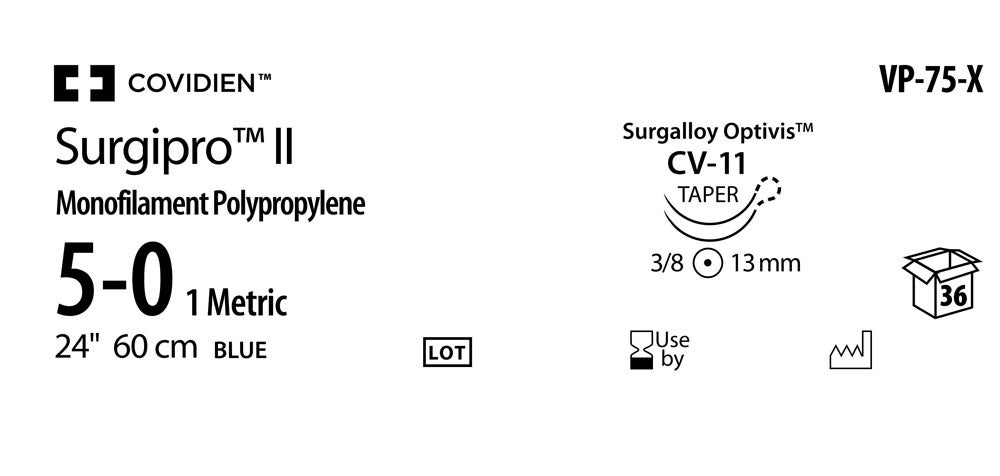 Produktbild - VF000150510 - SURGIPRO™ II 5-0 BLUE 60CM CV-11 OPTV DA X36