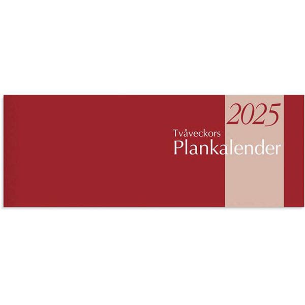 Produktbild - 64896 - Bordsalmanacka 2 veckor/uppslag 2025 häftad 255x95mm