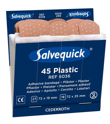 Produktbild - 52148 - Plåsterrefill plast till första hjälpen-tavla 6x45-pack