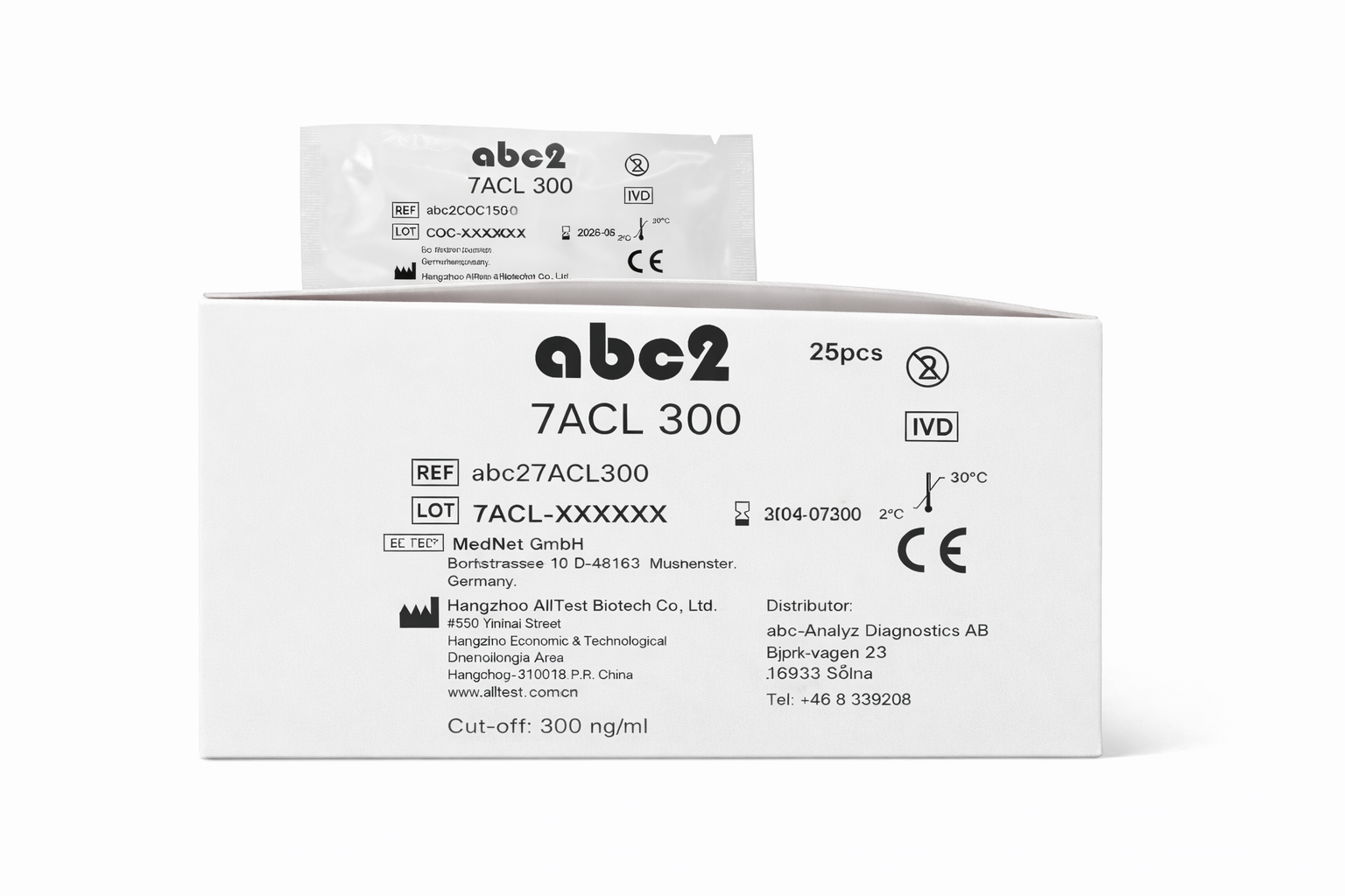 Produktbild - VF000184192 - Drogtest singelsticka för urin klonazepam 25-pack