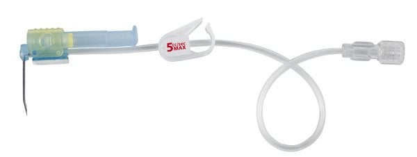 Produktbild - 57580 - Injektionskanyl med port stickskydd vingar och slang 19G 1,1x20mm