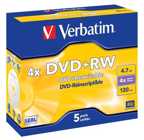 Produktbild - 52110 - DVD+RW-skiva med fodral 1-4x 4,7GB 120min