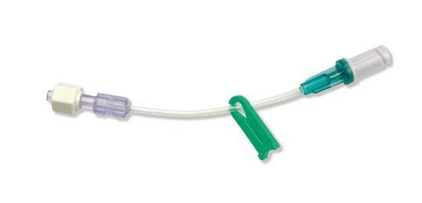 Produktbild - 57382 - Injektions- och infusionsmembran 2-vägs luer-lock med neutral avslutning och mikroslang 10cm