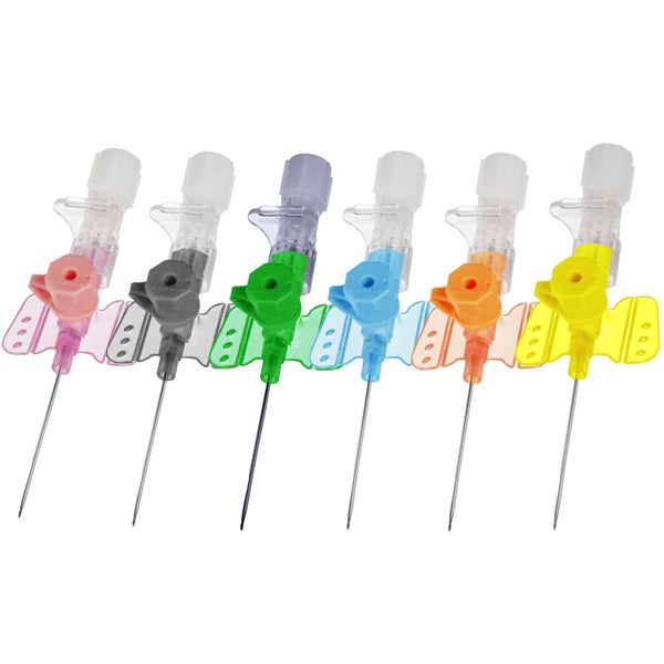 Produktbild - 86015 - Infusionskanyl med injektionsport och stickskydd grå 16G 1,7x50mm