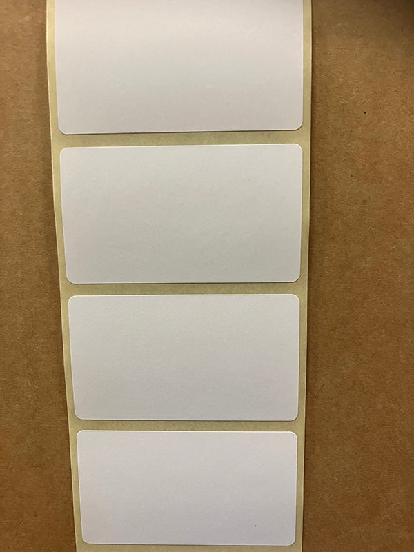 Produktbild - 62705 - Etikett thermo permanent utan tryck 56x32mm 2000st/rulle