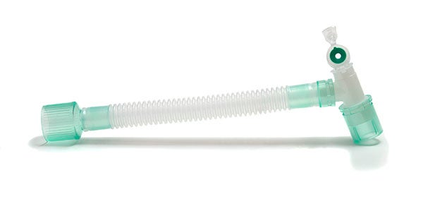 Produktbild - VF000115507 - Flextub med svivel bronkoskopiport sugport och krysskoppling F22-F15/M22MM minst 15cm