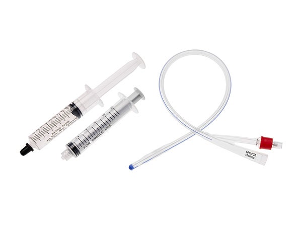 Produktbild - 65507 - Foleykateter Nelaton 2-vägs med förfylld glycerinspruta silikon CH20 10ml 40cm