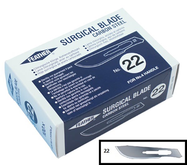 Produktbild - 58576 - KNIVBLAD NR 22 KOLSTÅL