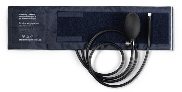 Produktbild - VF000184104 - Blodtrycksmanschett tvåslang med innerblåsa och bollpump till väggmätare vuxen 15x43cm