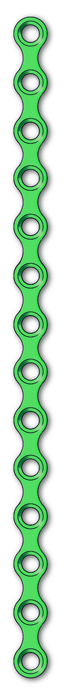 Produktbild - VF000122801 - Platta rak för mandibel 14 hål tjocklek 1,0mm