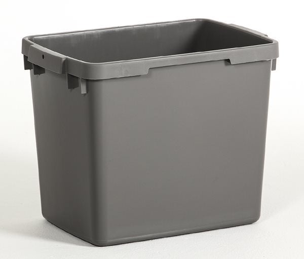 Produktbild - 51718 - Källsorteringskärl av återvunnet material grå 25L 395x275mmx31,5cm