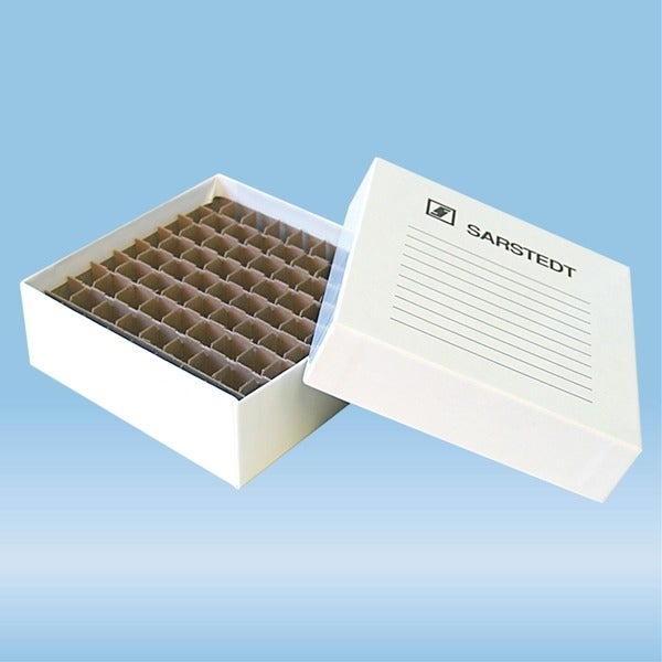 Produktbild - VF000183671 - Förvaringsbox med insats för 81 mikrorör och kryorör höjd papper 45mm