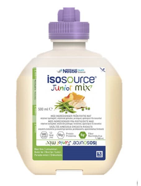 Produktbild - 57733 - Isosource Junior Mix sondnäring 100kcal/100ml 500ml