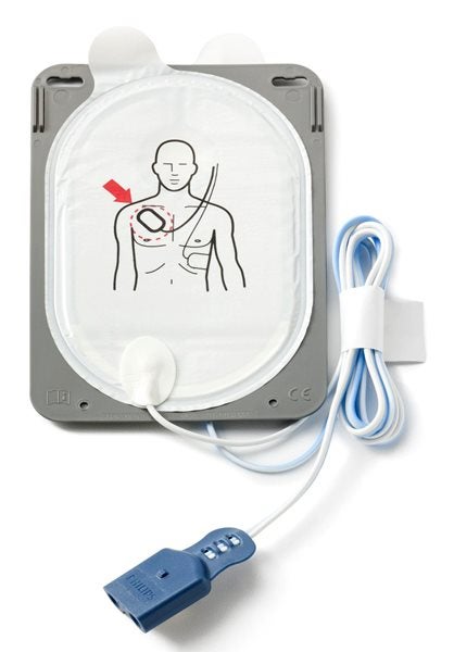 Produktbild - 53670 - Defibrilleringselektrod vuxen med kabel till Heartstart FR3