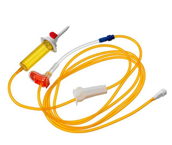 Produktbild - 59408 - Infusionsaggregat till volympump med filter 15µm för ljuskänsliga läkemedel