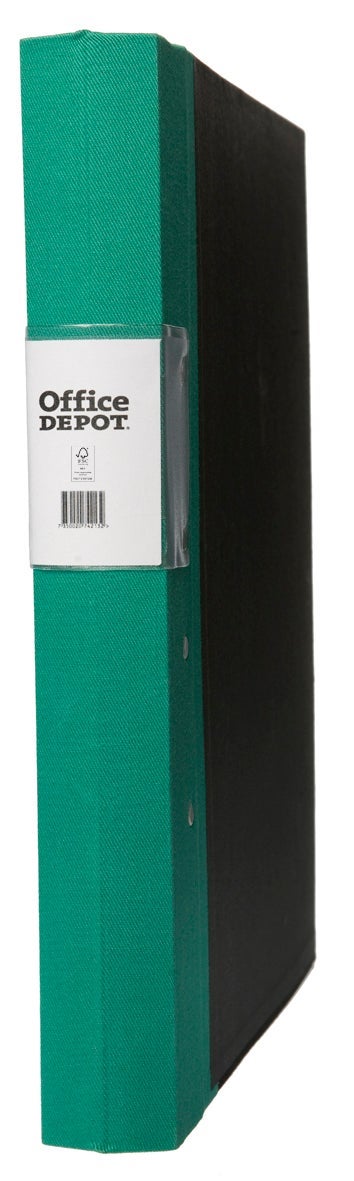 Produktbild - VF7008936 - Pärm med trärygg grön tygklädd A4 40mm