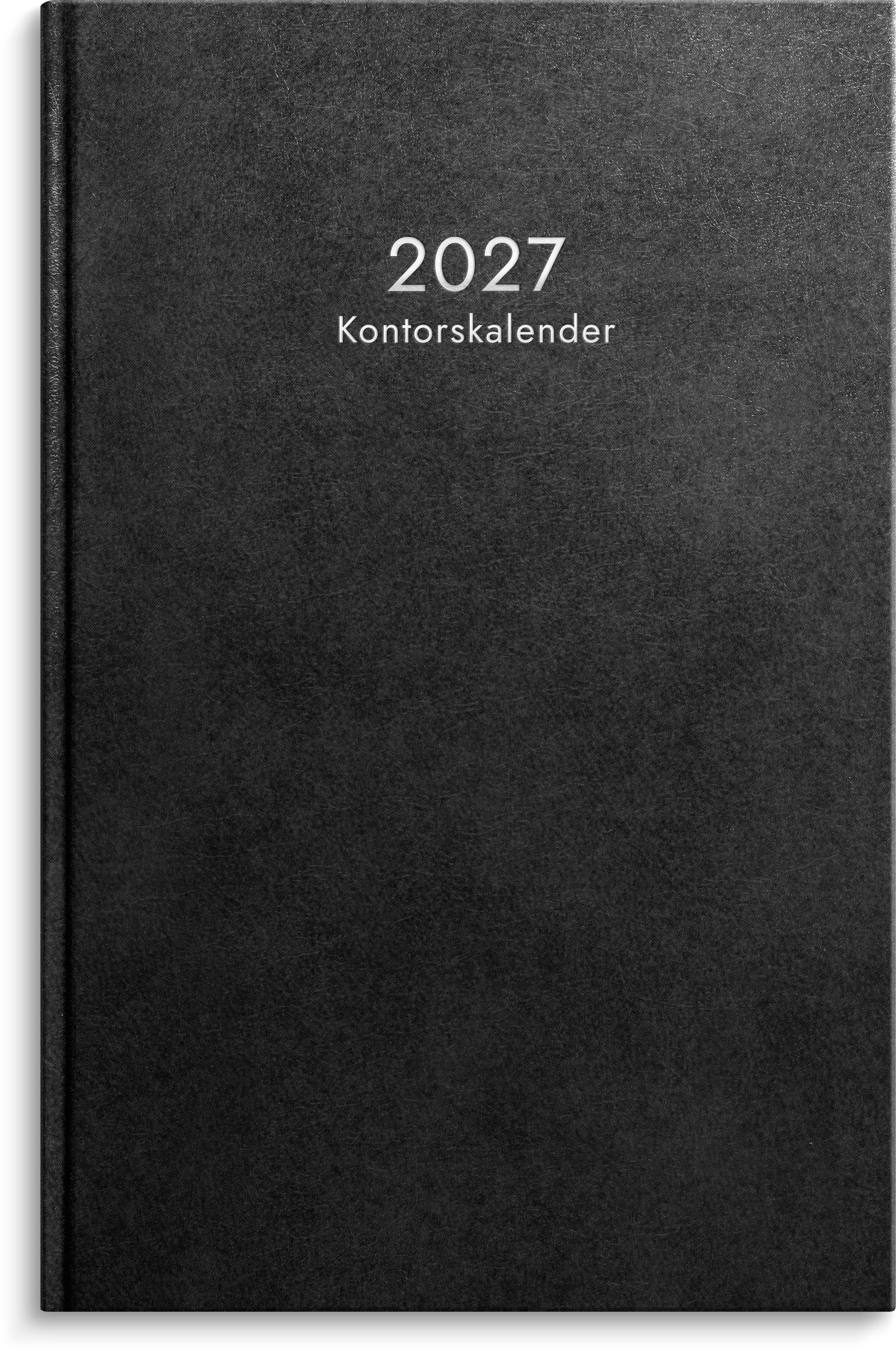 Produktbild - VF7009408 - Almanacka kontorskalender konstläder 2027 1 vecka/uppslag 150x320mm