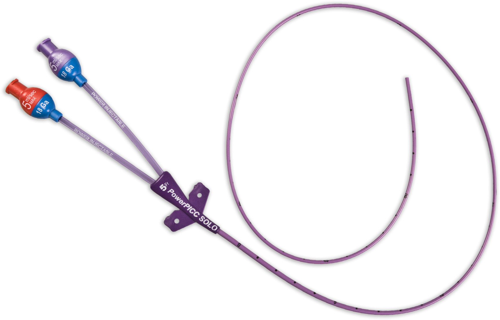 Produktbild - VF000146630 - PICC-kateterset power-injicerbar dubbelt lumen med 3CG spetsverifiering 5Fr 3CG