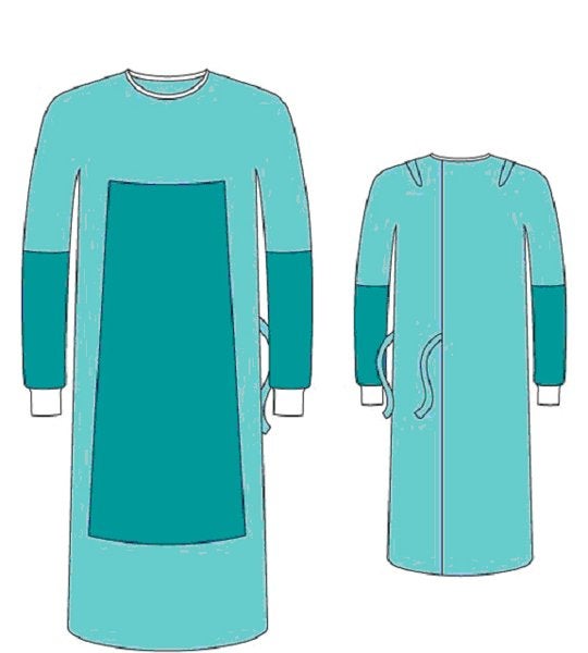 Produktbild - 41974 - Operationsrock plastförstärkt ärm och front viskos strl XL 145cm