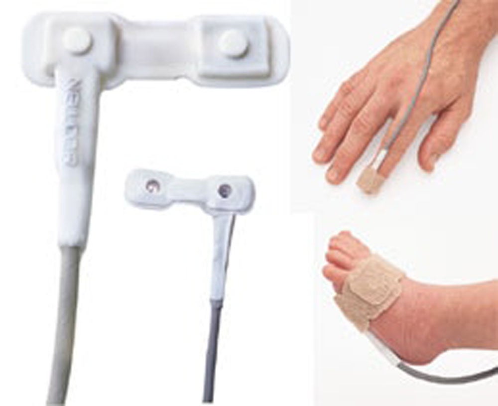 Produktbild - VF000152697 - Pulsoximeterprob för finger och fot flergångsbruk inklusive fixeringsband 3-40kg