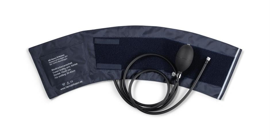 Produktbild - VF000152636 - Blodtrycksmanschett tvåslang med innerblåsa och bollpump till väggmätare vuxen 14x40cm