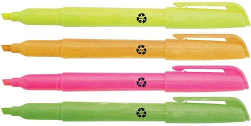 Produktbild - 40824 - Överstrykningspennor med sned spets 3mm set 4 färger