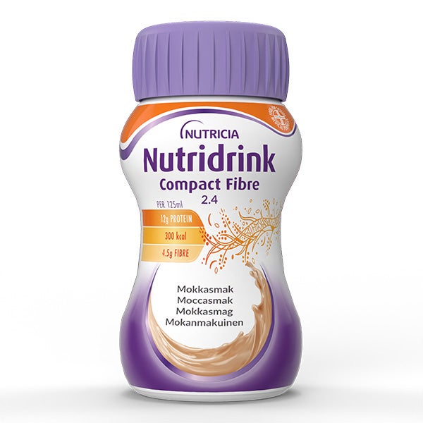 Produktbild - 64145 - Nutridrink Compact Fiber kosttillägg med protein och fiber mocca 240kcal/100ml 125ml