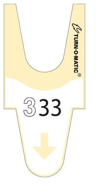 Produktbild - 80325 - Turnummerlapp på rulle gul 30mm 4000st/rulle