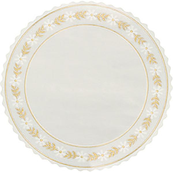 Produktbild - 64213 - Tårtpapper vit/guld 20cm