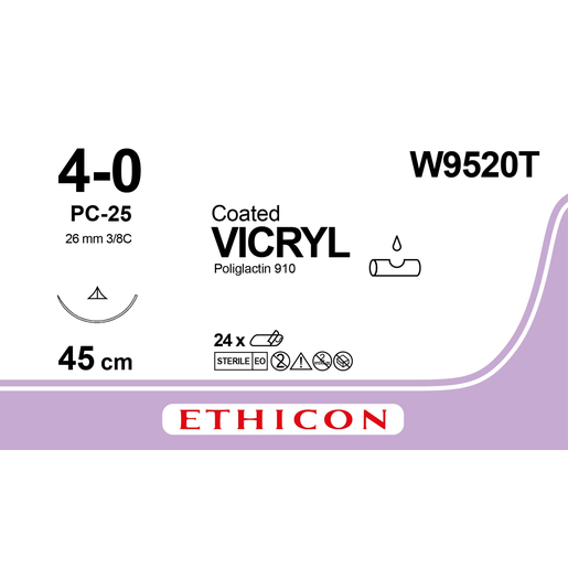 Produktbild - VF000149020 - VICRYL 4-0 PC-25 45CM UND