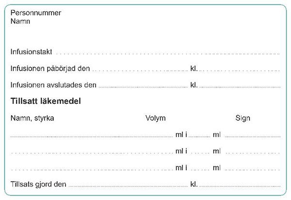 Produktbild - 62543 - Etikett tillsatt läkemedel Pharmamatt RP31C 94x64mm 4/ark
