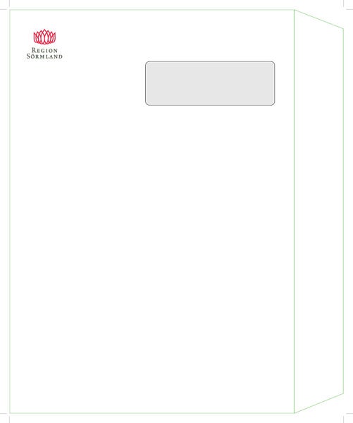 Produktbild - 60899 - Kuvert med fönster självhäftande Region Sörmland vitt E4H2 100g