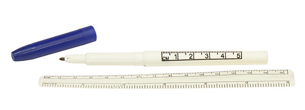 Produktbild - 65383 - HUDMARKERINGSPENNA TUNN LINJE M LINJAL O ETIKETTER