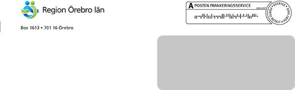 Produktbild - 65292 - Kuvert med fönster fukthäftande A-post Region Örebro Län vitt C4H2 100g