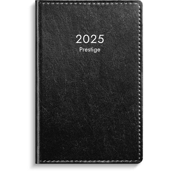 Produktbild 1 - 64916 - Fickalmanacka 2025 inbunden 1 vecka/uppslag timindelad kl 7-21 svart 83x127mm