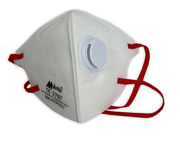 Produktbild - 65356 - ANDNINGSSKYDD M HUVUDB M VENTIL KL FFP3