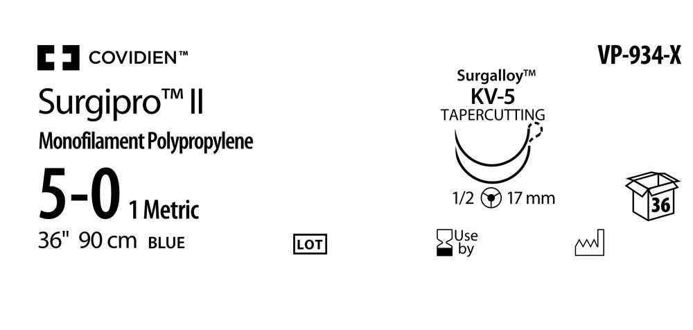 Produktbild - VF000150522 - SURGIPRO™ II 5-0 BLUE 90CM KV-5 DA X36