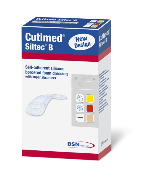 Produktbild - 57314 - Polyuretanförband högabsorberande med silikonbeläggning och häftkant 10x22,5cm