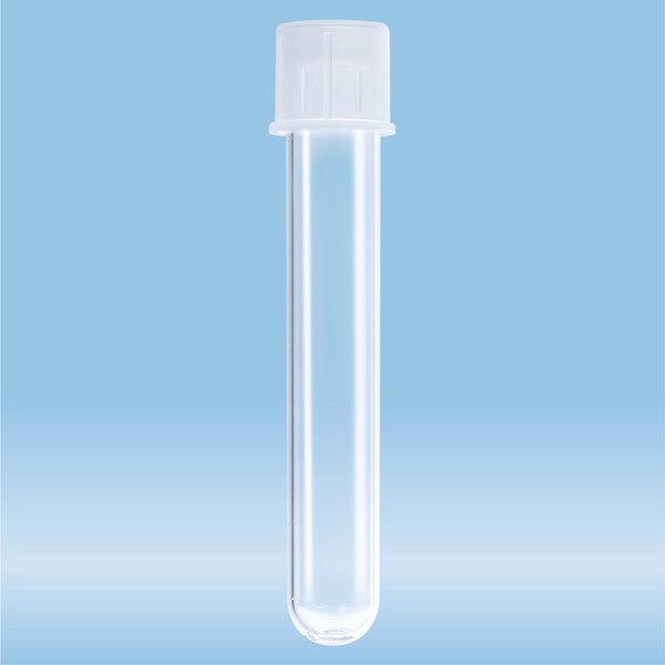 Produktbild - 59130 - Plaströr rund botten med trycklock PS 12x75mm