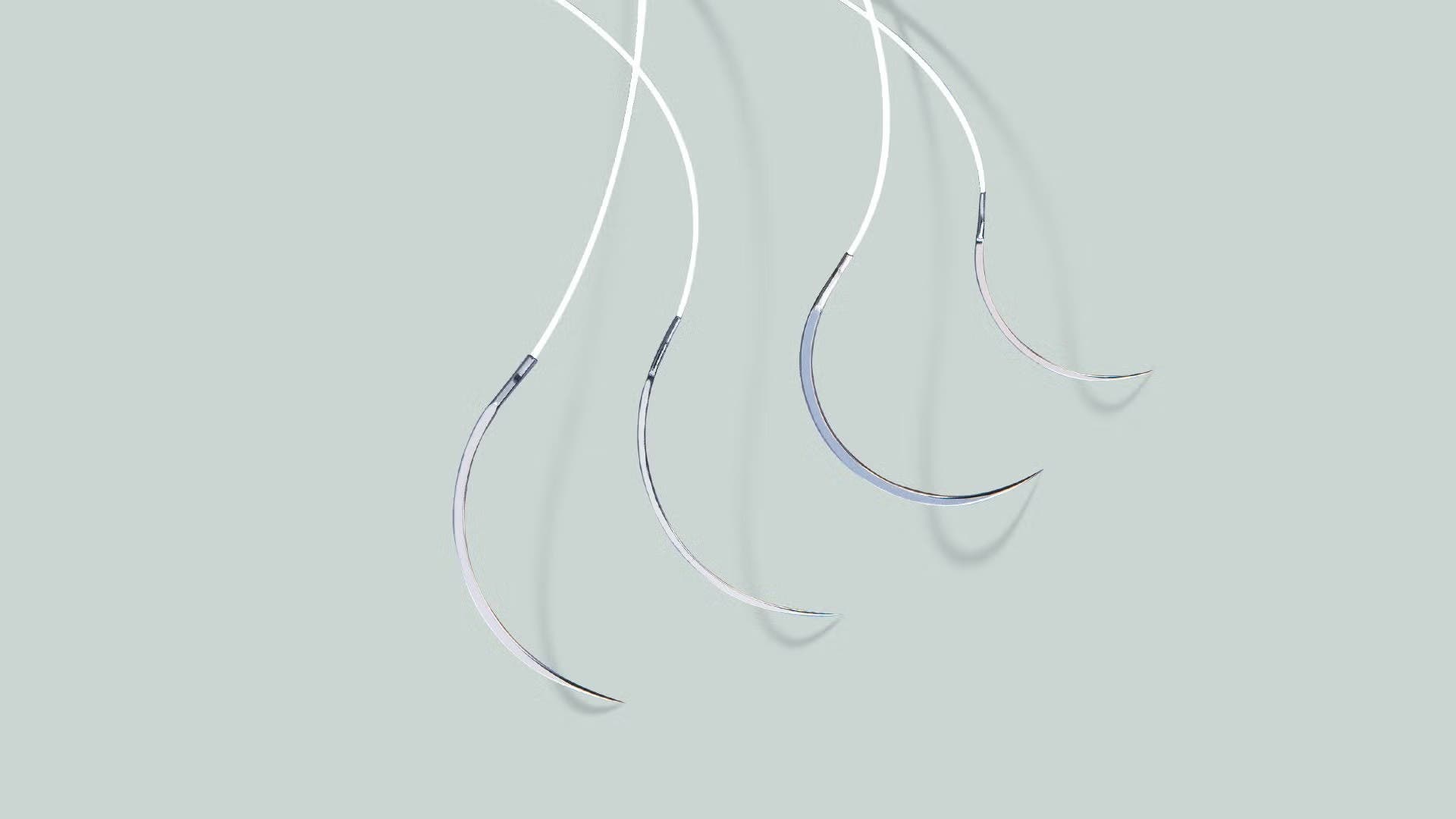 Produktbild - VF000148155 - Sutur ej resorberbar monofilament ePTFE CV2 piercing nål PS-4 längd 122cm 12-pack