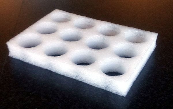 Produktbild - 40734 - Insats 12-hål till transportkartong för labprov 225x160x30mm