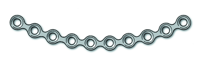 Produktbild - VF7009445 - Platta orbitakant för periorbital stabilisering 10 hål tjocklek 0,6mm