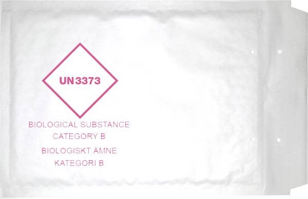 Produktbild - 51725 - Provpåse med bubbelplast för biologiska ämnen UN 3373 förnybar 180x260mm