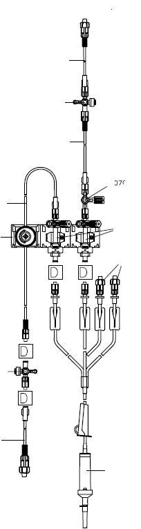 Produktbild - VF000146705 - Tryckmätningsset 2/4-vägs slutet adapterfritt blå 150cm