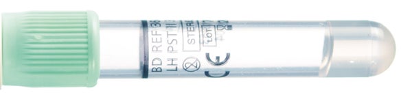 Produktbild - 61100 - Vakuumrör för plasmaanalys med litiumheparin och gel plast mintgrön 3ml