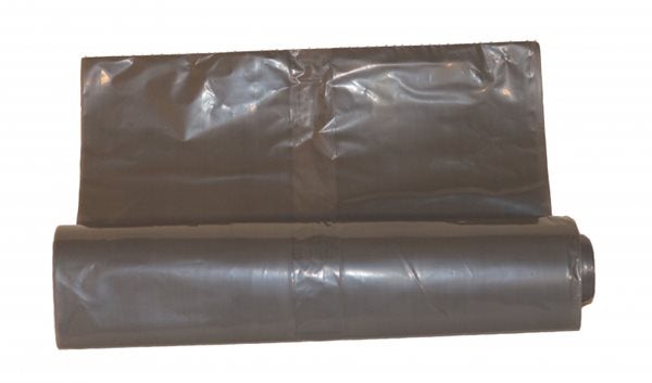 Produktbild - 57929 - Sopsäck plast mörkgrå 40L 300/240x700mm 40my 50st/rulle