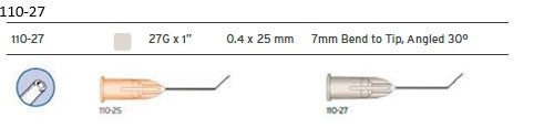 Produktbild - VF000108699 - Irrigator för främre kammaren med vinklad spets 7mm engångs 27Gx1" 10-pack