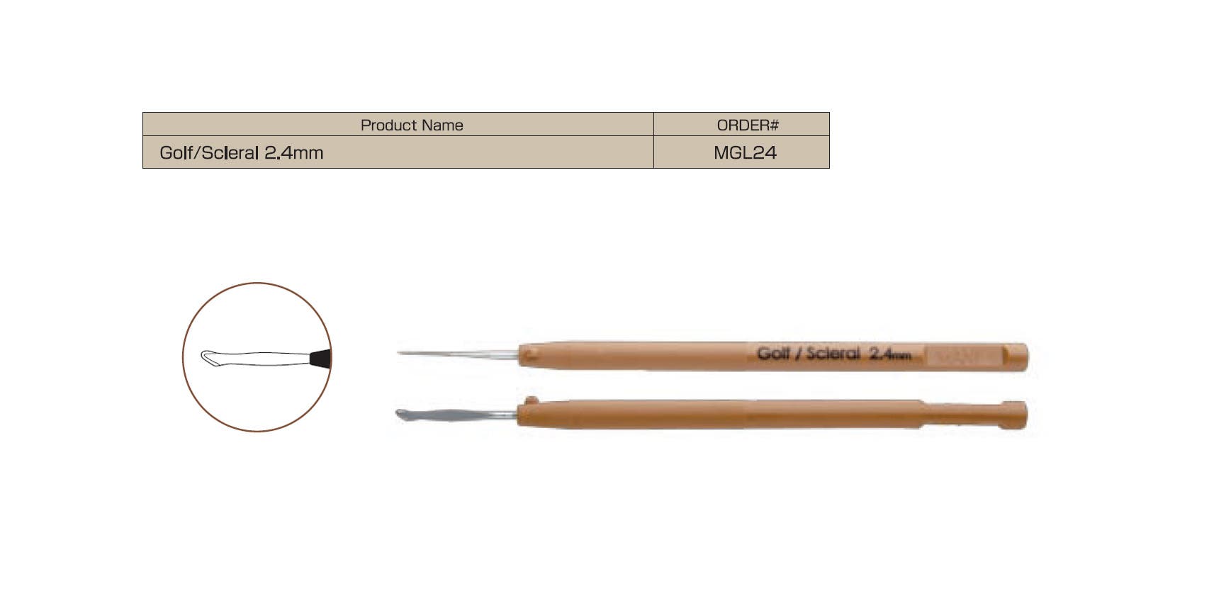 Produktbild - VF000108720 - Golf- och skleralkniv engångs 2,4mm 6-pack