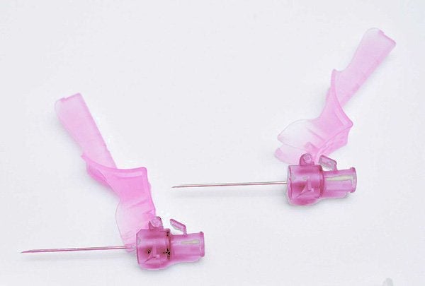 Produktbild - 48798 - Injektionskanyl med stickskydd rosa 18G 1,2x40mm