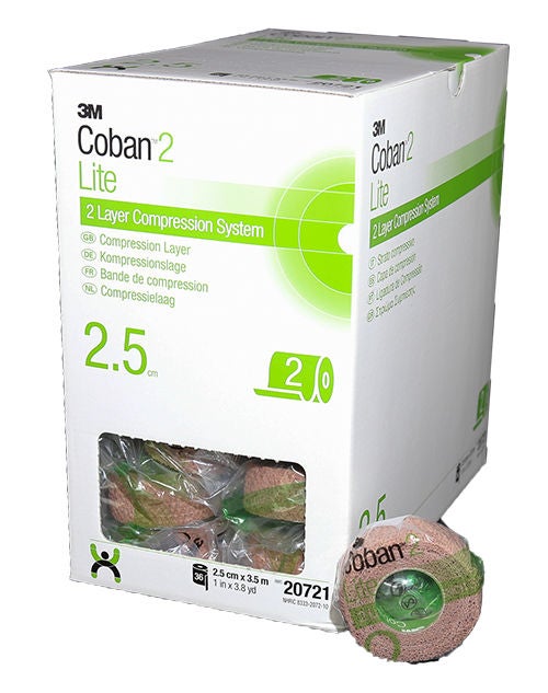 Produktbild - VF000115966 - Kompressionsbinda Lite kompressionslager för arteriella och venösa sår och ödem 2,5cmx3,5m
